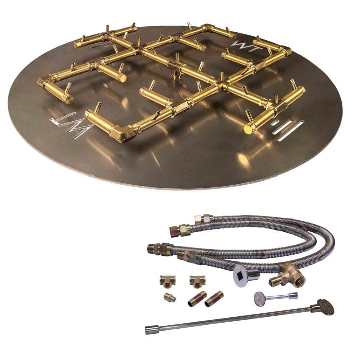 Warming Trends Crossfire CFB Original Brass Gas Fire Pit Burner Kit