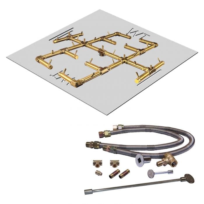 Warming Trends Crossfire CFB Original Brass Gas Fire Pit Burner Kit