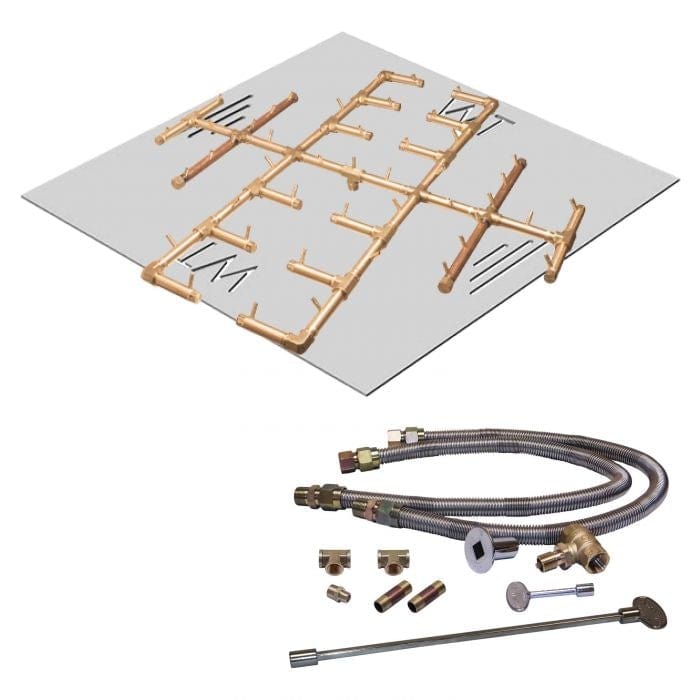 Warming Trends Crossfire CFB Original Brass Gas Fire Pit Burner Kit