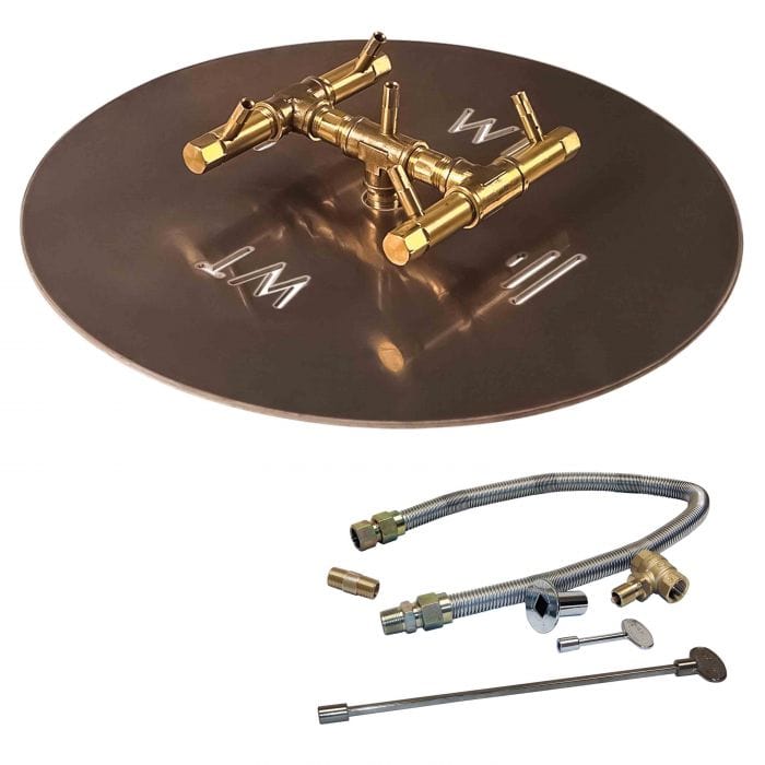 Warming Trends Crossfire CFB Original Brass Gas Fire Pit Burner Kit