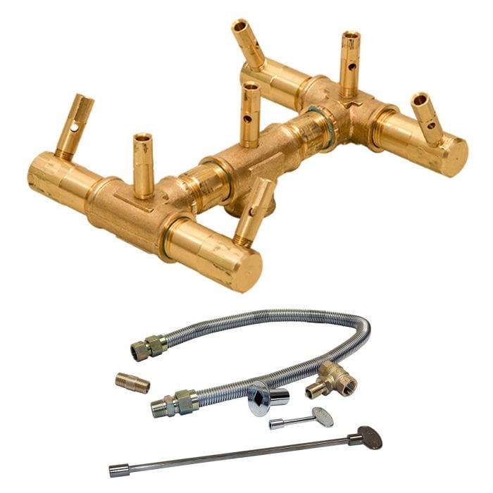 Warming Trends Crossfire CFB Original Brass Gas Fire Pit Burner Kit