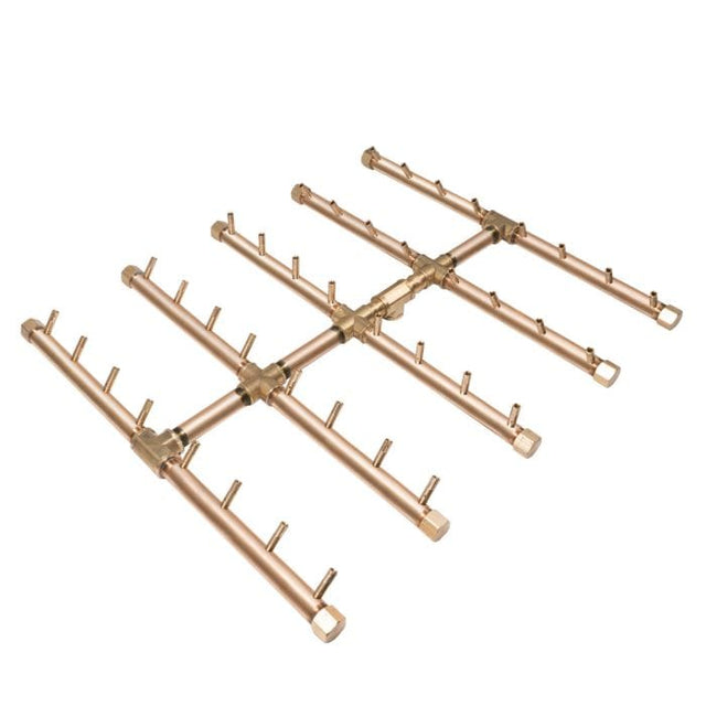 Crossfire CFBST Square Tree-Style Brass Gas Fire Pit Burner