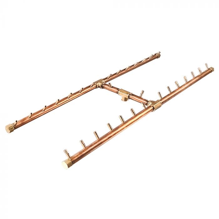 Crossfire CFBH H-Style Brass Gas Fire Pit Burner