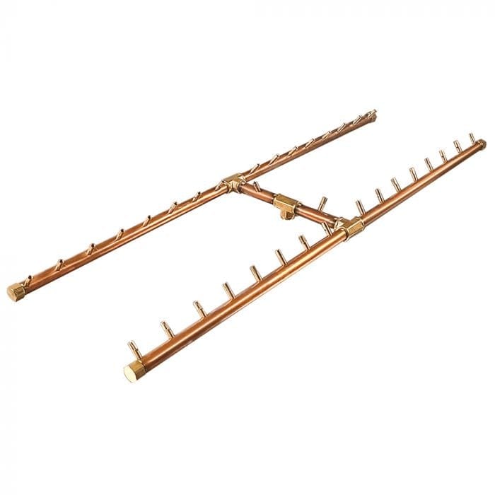 Crossfire CFBH H-Style Brass Gas Fire Pit Burner