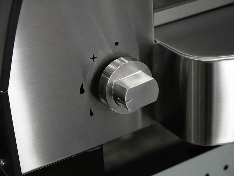 Alfa Classico 2 Pizze 38-Inch Gas Anthracite Grey Pizza Oven on Wrinkle Black Oven Base