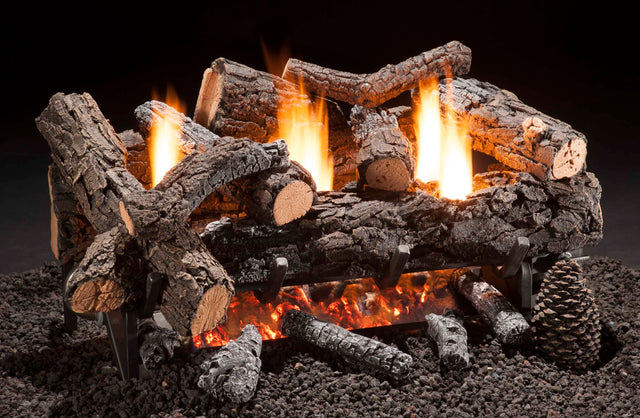 Hargrove 18 Inch Cozy Fire Vent Free Gas Log Set With Burner -EFCF18