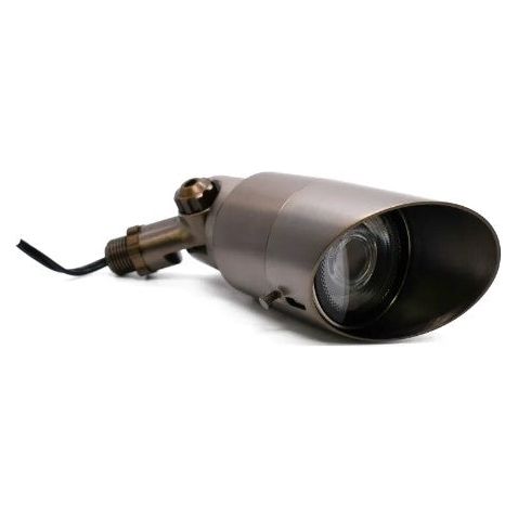 Lumien Brass Spot Light, Modular Light Source, 10W, 700 Lumens, 3000K, w/ : (3) Beam Spread Lens (15 Degree, 40 Degree, 60 Degree)