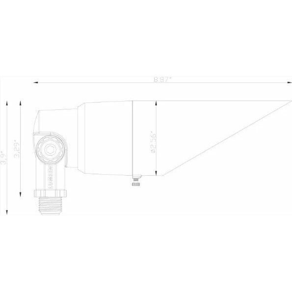 Lumien Brass Down Light, 10 Watts, Dimmable (WW - 2700-5700K), 10-15V, 480 Lumens, w/ 15 Degree, 40 Degree, 60 Degree Beam Spread Lens