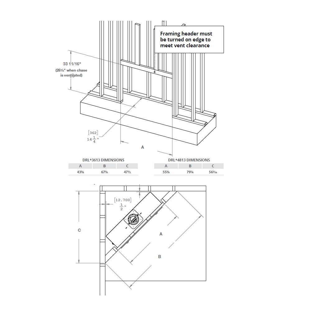 Montigo DelRay Full-Load 48 Linear Direct-Vent Gas Fireplace - DRL4813NI-2