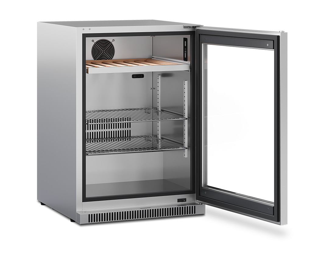 Dometic E-Series 24-Inch Reversible Hinge Beverage Center with Lock Refrigerator