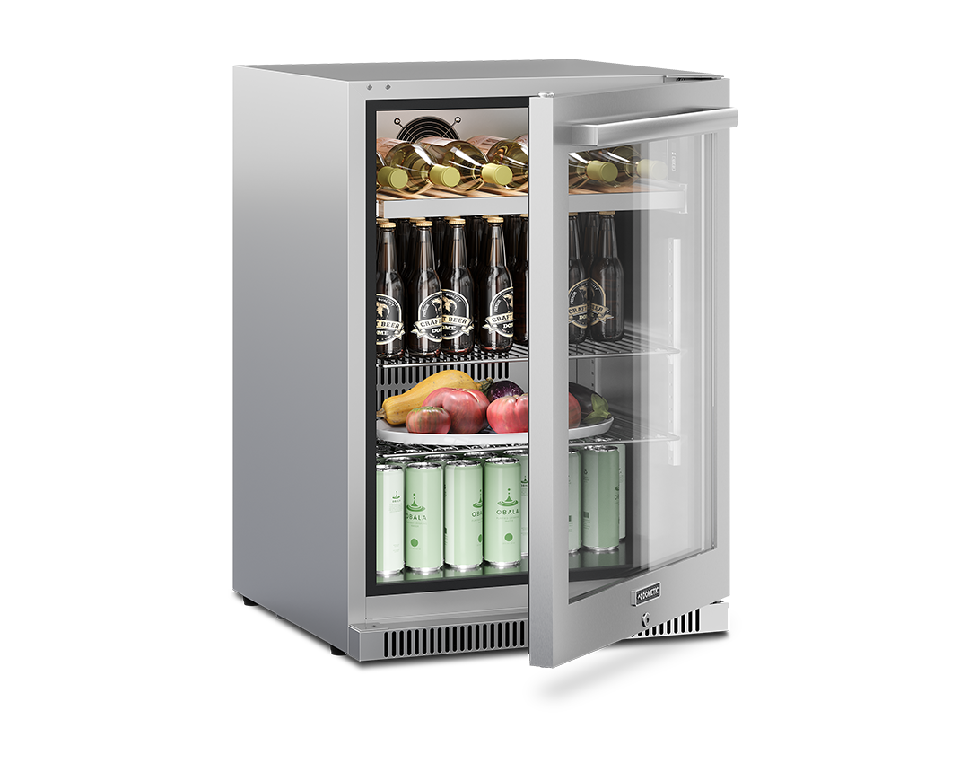 Dometic E-Series 24-Inch Reversible Hinge Beverage Center with Lock Refrigerator