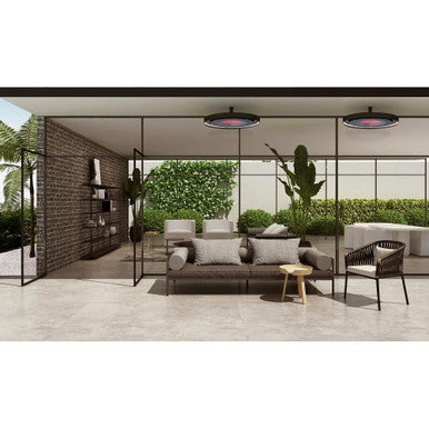Bromic Eclipse Smart-Heat Electric Pendant - installed outdoor scene