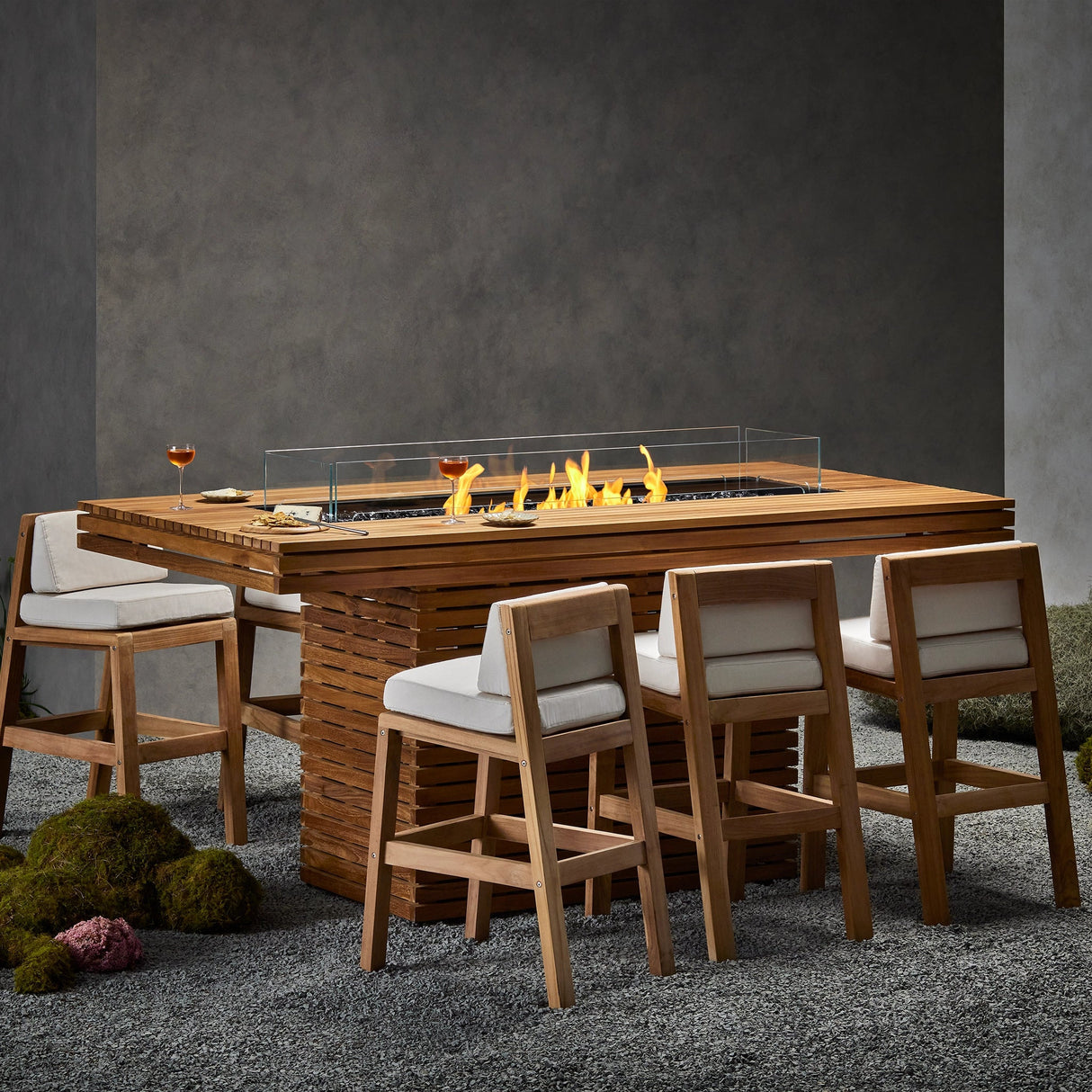 EcoSmart Fire Gin 90 Bar Height Fire Pit Table