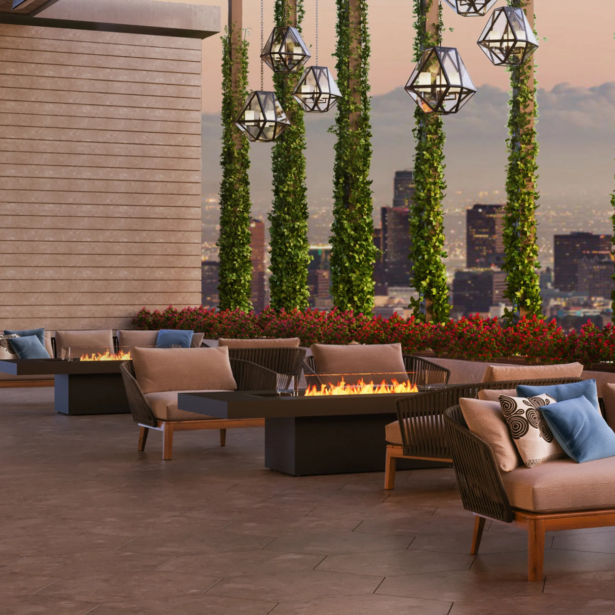 EcoSmart Fire Gin 90 Chat Height Fire Pit Table