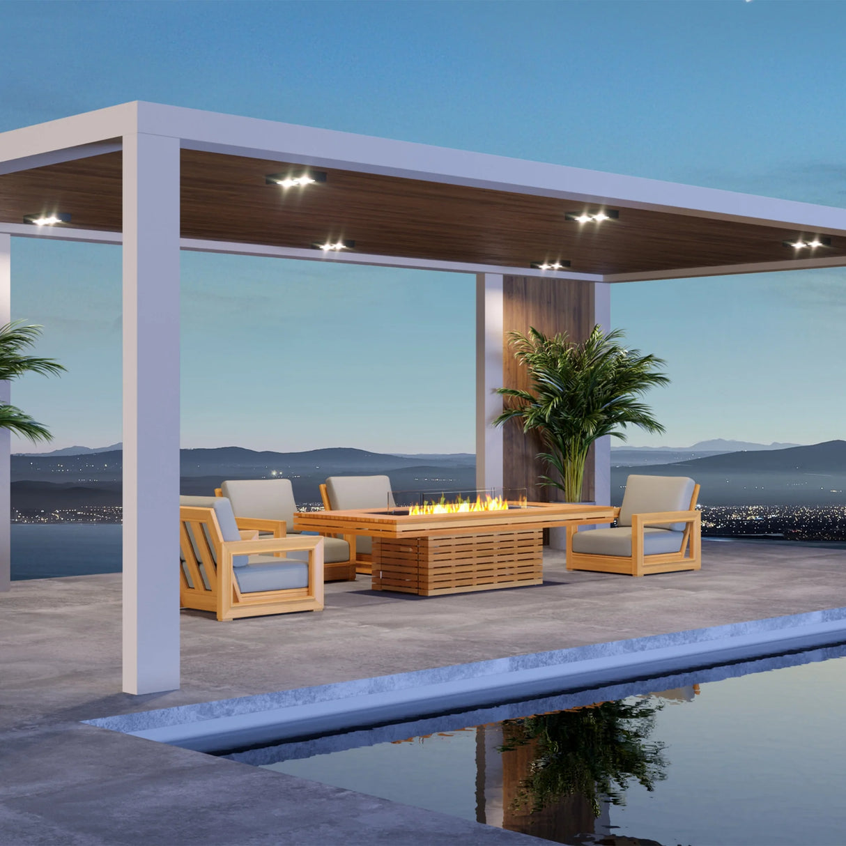 EcoSmart Fire Gin 90 Chat Height Fire Pit Table