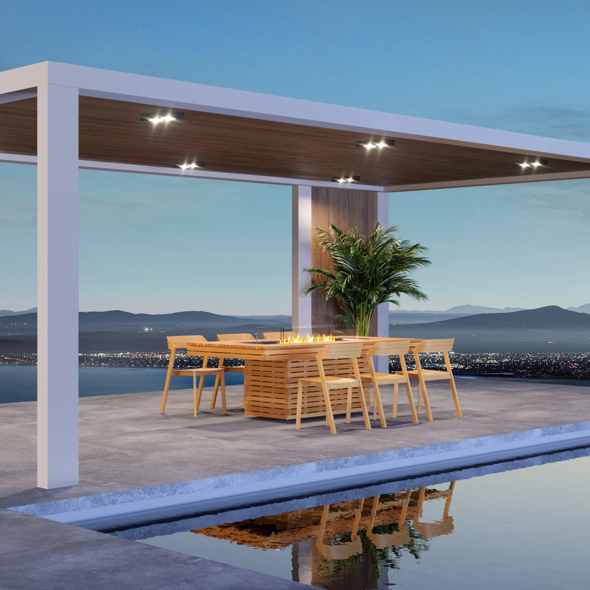 EcoSmart Fire Gin 90 Dining Height Fire Pit Table