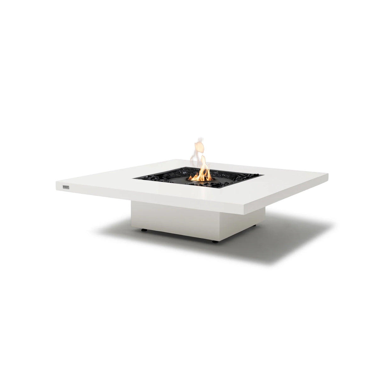 EcoSmart Fire Vertigo 40 Fire Pit Table - Bone - Black Ethanol Burner