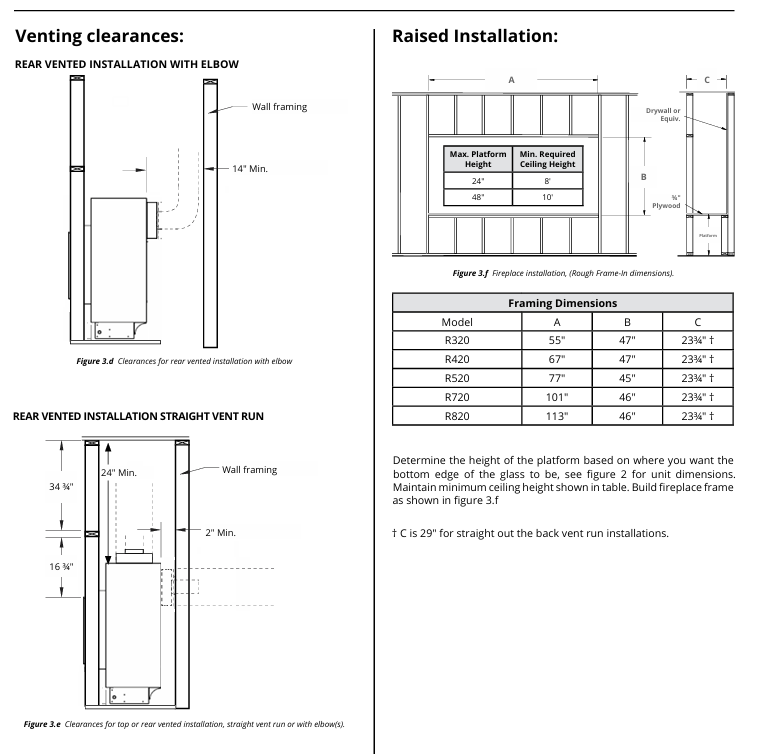 Montigo Exemplar R520 Single Sided Direct Vent Gas Fireplace - R520