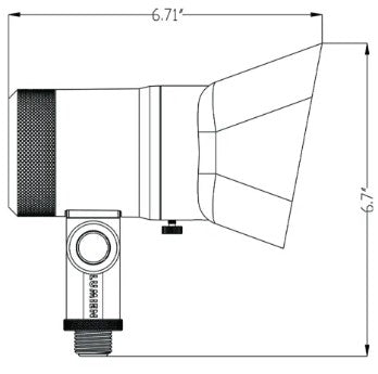 Lumien Black Aluminum Flood Light, 15 Watts, Standard Dimming, 10-15V, 1000 Lumens, 2700K, w/ 40 Degree Beam Spread Lens & Hex Louver