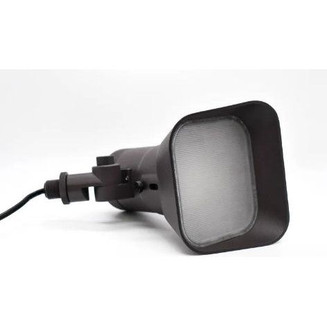 Lumien Black Aluminum Flood Light, 12 Watts, Dimmable (WW - 2700-5700K), 10-15V, 670 Lumens, w/ 40 Degree Beam Spread Lens & Hex Louver