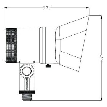 Lumien Black Aluminum Flood Light, 12 Watts, Dimmable (WW - 2700-5700K), 10-15V, 670 Lumens, w/ 40 Degree Beam Spread Lens & Hex Louver