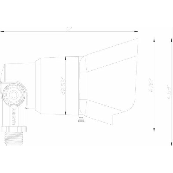 Lumien Brass Flood Light, 10 Watts, Dimmable (WW - 2700-5700K), 10-15V, 460 Lumens, w/ 15 Degree, 40 Degree, 60 Degree Beam Spread Lens & Hex Louver