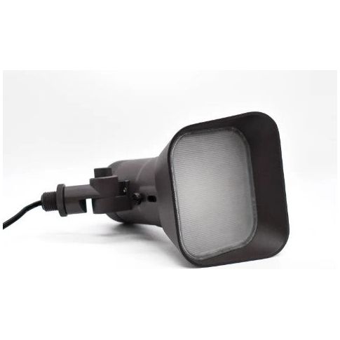 Lumien Black Aluminum Flood Light, 12 Watts, Dimmable (RGBWW - 2700-5700K), 10-15V, 511 Lumens, w/ 40 Degree Beam Spread Lens & Hex Louver