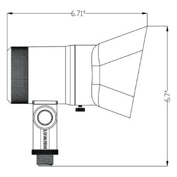 Lumien Black Aluminum Flood Light, 12 Watts, Dimmable (RGBWW - 2700-5700K), 10-15V, 511 Lumens, w/ 40 Degree Beam Spread Lens & Hex Louver