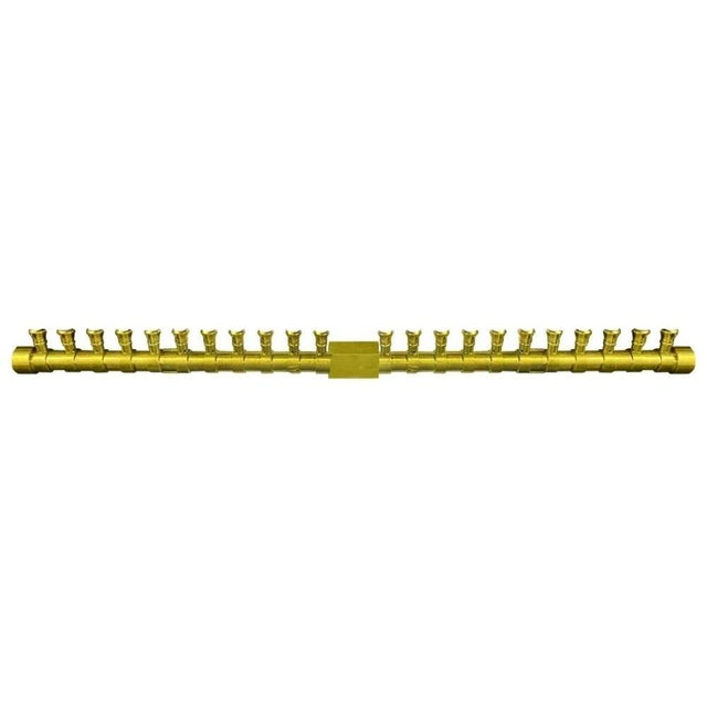 Firegear Pro Series T Burners - Brass Gas Burner in horizontal layout, ideal for custom outdoor fire pit installations with high BTU output.