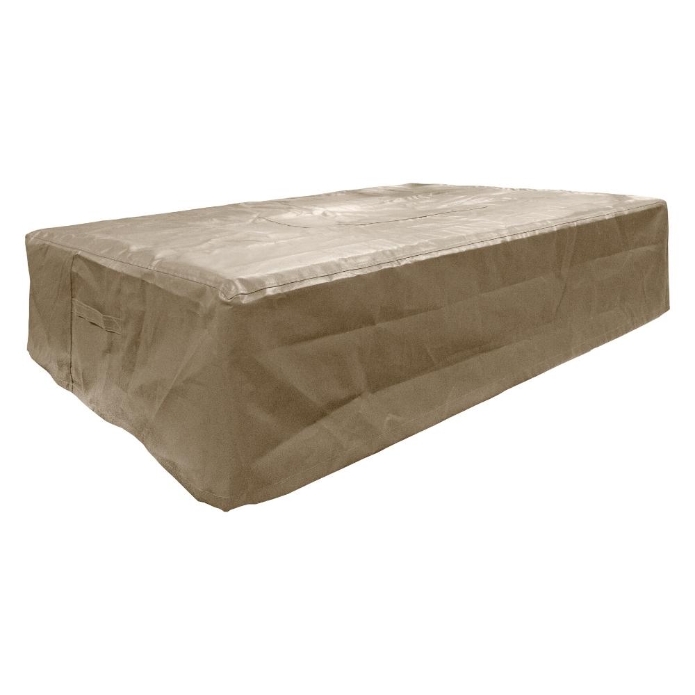 Protective cover for Firegear Sanctuary Rectangular Concrete Gas Fire Pit Table, durable and weather-resistant for outdoor storage.