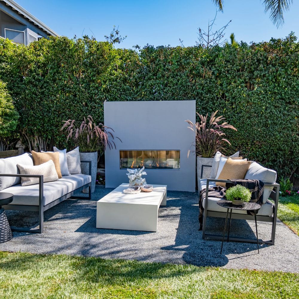 Firegear Kalea Bay Outdoor Linear Vent Free Gas Fireplace with LED Lights