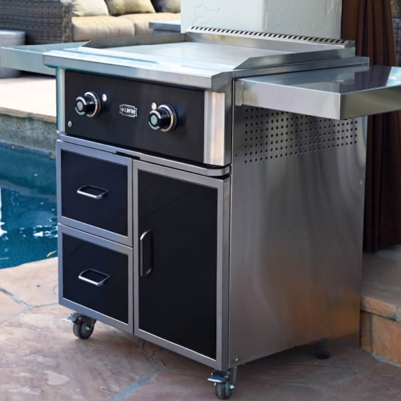 Wildfire Ranch Pro 30” 2 Burner Gas Griddle - Freestanding on Cart