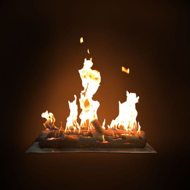 Warming Trends FireStorm FSLS32 32-Inch Steel Log with CFBL150 CROSSFIRE Brass Burner & 38x10-Inch Pan