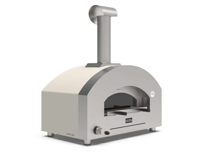 Alfa Futuro 2 Pizze 40-Inch Gas Outdoor Pizza Oven - White Stone