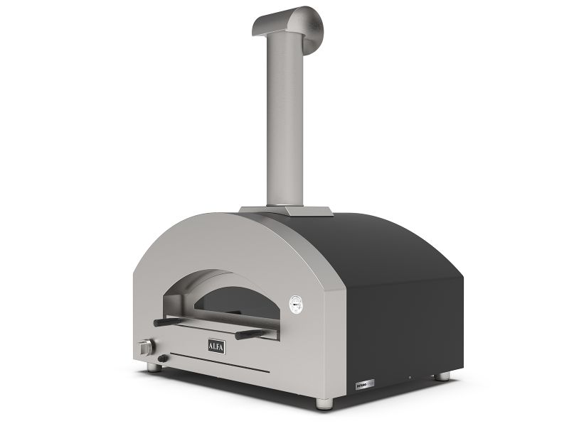 Alfa Futuro 4 Pizze 44-Inch Gas Pizza Oven - Wrinkle Black