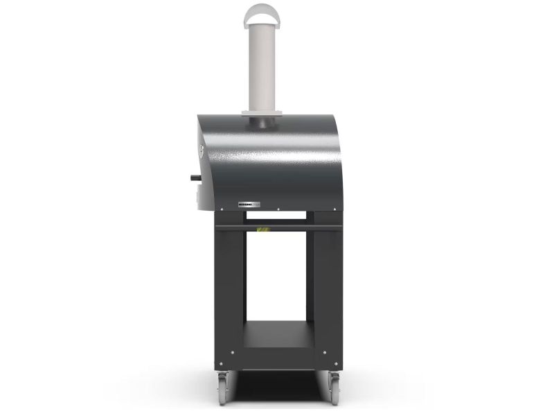 Alfa Moderno 2 Pizze 38-Inch Wood-Fired Pizza Oven and Oven Base - Grey