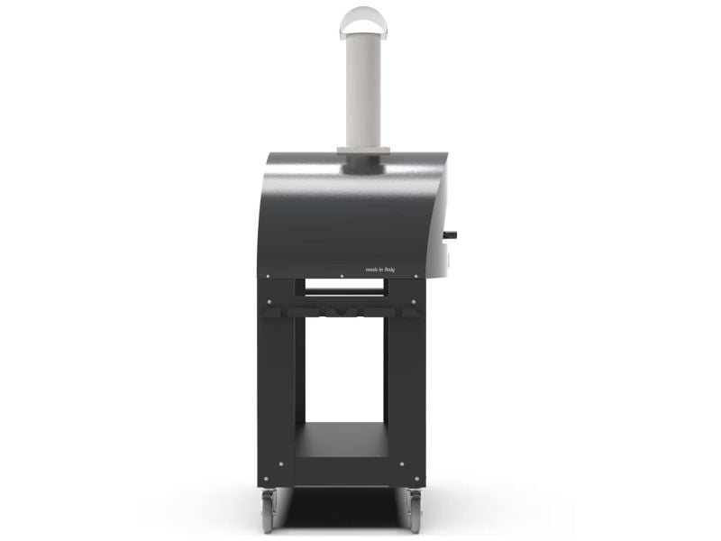 Alfa Moderno 2 Pizze 38-Inch Wood-Fired Pizza Oven and Oven Base - Grey