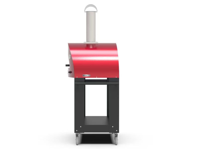 Alfa Moderno 2 Pizze 38-Inch Gas Pizza Oven and Oven Base - Ruby Red