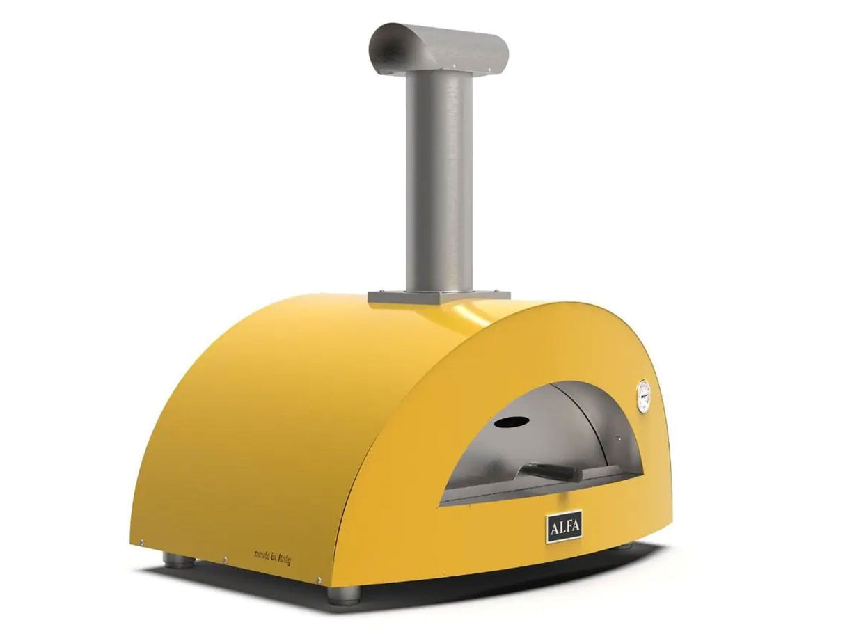 Alfa Moderno 3 Pizze 43-Inch Wood-Fired Pizza Oven - Fire Yellow