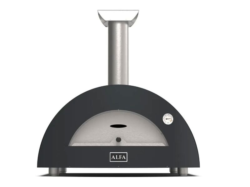 Alfa Moderno 2 Pizze 38-Inch Wood-Fired Pizza Oven - Grey