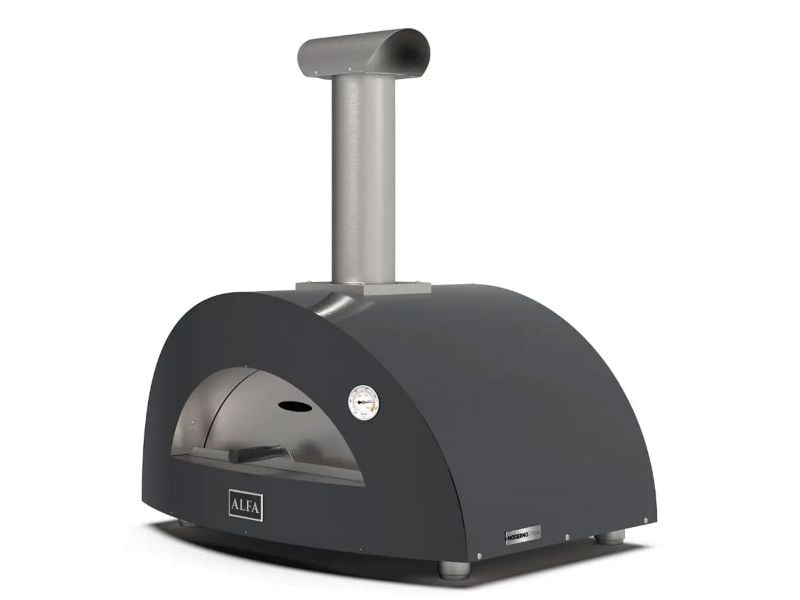 Alfa Moderno 2 Pizze 38-Inch Wood-Fired Pizza Oven - Grey