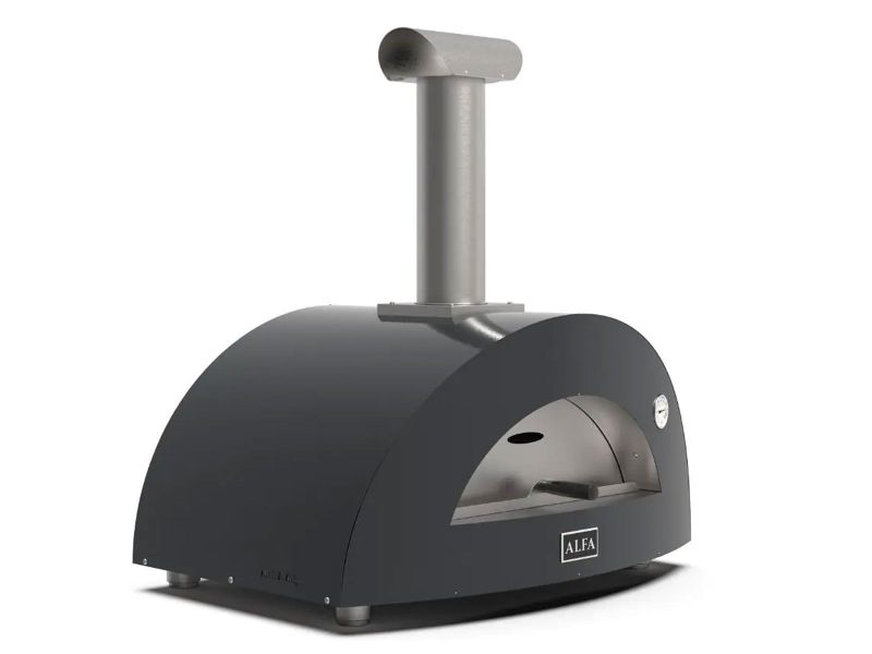 Alfa Moderno 2 Pizze 38-Inch Wood-Fired Pizza Oven - Grey
