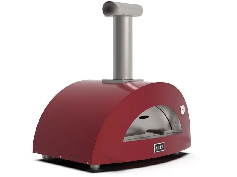 Alfa Moderno 2 Pizze 38-Inch Wood-Fired Pizza Oven - Antique Red