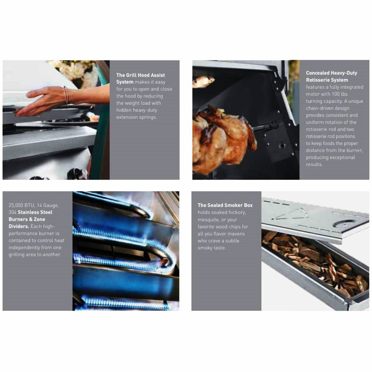 Twin Eagles 54-Inch 4-Burner Built-In Gas Grill with Sear Zone & Two Infrared Rotisserie Burners