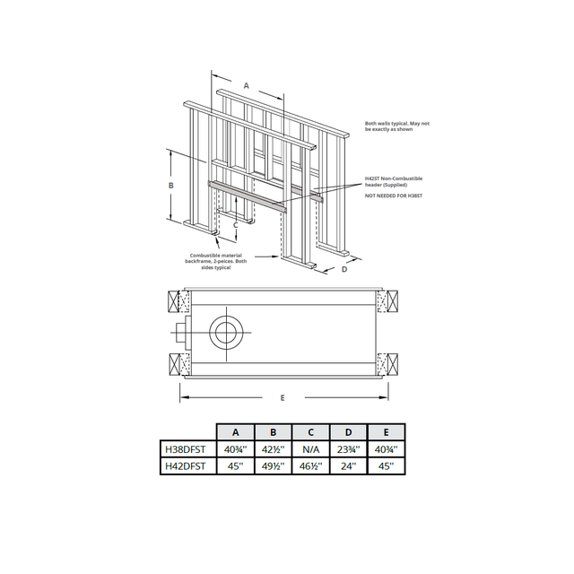 Montigo Divine Multi-Sided 38 See-Thru Direct-Vent Gas Fireplace - H38F