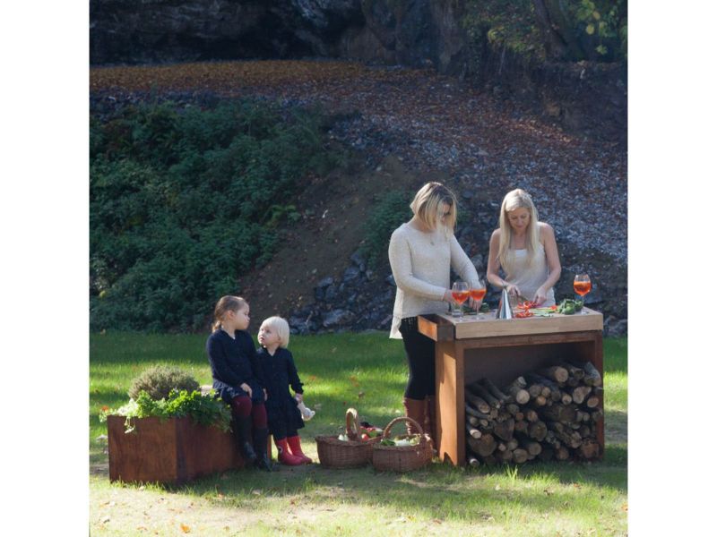 Ofyr Herb Garden Bench Corten