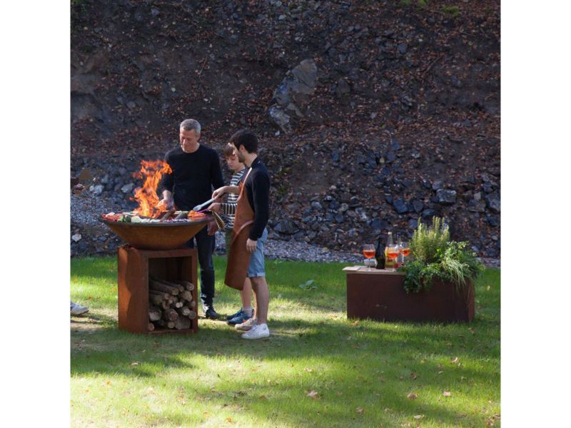 Ofyr Herb Garden Bench Corten