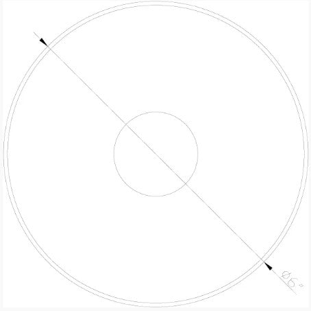 Lumien Accessory, Micro Light 6" Ground Cover Plate, Single Hole