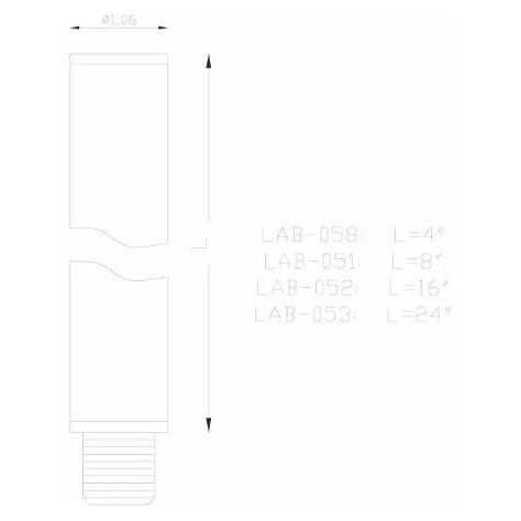 Lumien Accessory, 4" Riser, Brass