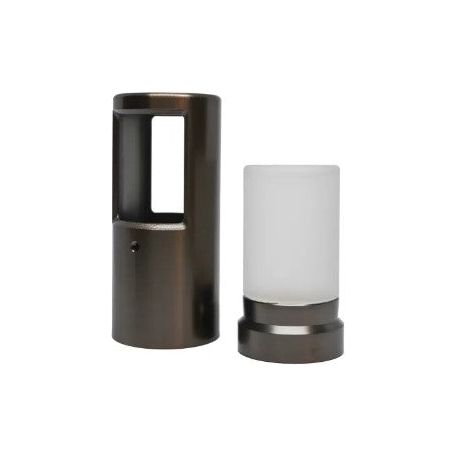 Lumien Accessory, Brass Micro Path Light Bollard Cap Cover, (2) 90 Openings
